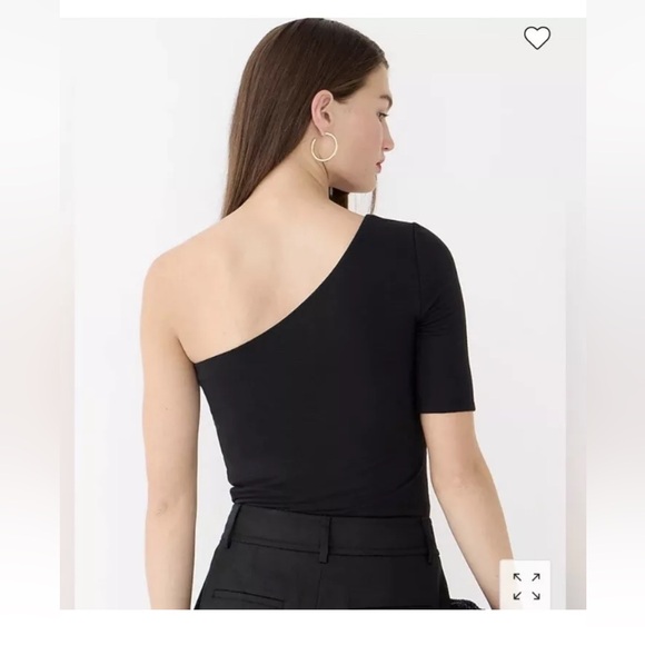 J Crew NWT Form knit one shoulder elbow sleeve top - Picture 2 of 9